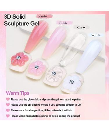 YEPYEPGO Solid Sculpture Builder Gel for Nail Art 15g - Clear Eco-Friendly Non-Sticky Gel for Nail Extension & 3D Designs - Buy Online on GoSupps.com