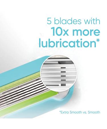 Gillette Venus Extra Smooth Women's Razor Blade Refills - 6 Count | Close, Smooth Shave | Light Blue (6 Refills) - Buy Online on GoSupps.com