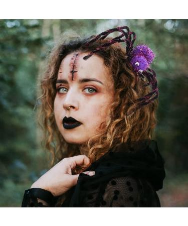 minkissy Halloween Spider Hair Clip - Large Spider Hair Barrettes - Spooky Hair Clips - Funny Halloween Barrettes halloween Spider Hair Clips for Women Girls (Purple)30cm - Buy Online on GoSupps.com