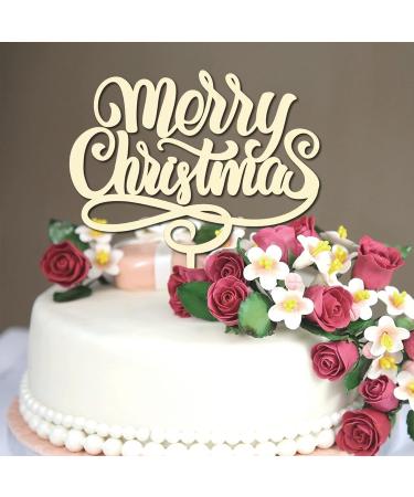 Merry Christmas Cake Topper Happy New Year Eve Cupcake Toppers Cheers to 2022 Letter Wood Gold Glitter Baby Shower Engagement Decoration Personalized Gifts for Kids Women Style-3 - Buy Online on GoSupps.com