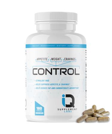 CONTROL-Appetite Suppressant for Weight Loss | Hunger Suppression  Fat & Carb Blocker  Reduce Cravings & Snacking | Fast Weight Loss For Women & Men-Sugar/Stimulant Free 180 Capsules 30-Day Supply