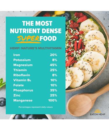 USDA Organic Eaton Hemp Hearts 24oz - Vegan Plant Protein with Omegas, Non-GMO, Gluten-Free - Paleo & Keto Friendly - Buy Online on GoSupps.com