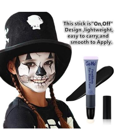 Go Ho Black Face Paint | Easy-to-Use Waterproof Oil-Based Stick for Halloween Cosplay Zombie & Goth Makeup - Buy Online on GoSupps.com