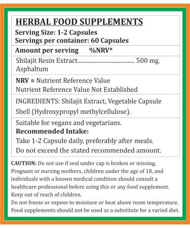 O r g a n i c Shilajit Capsule 60 Servings per Bottle 500mg ayurvedic no Artificial Ingredients Included (4 Packs) 240 Count (Pack of 1) - Buy Online on GoSupps.com