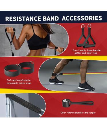 Resistance Bands Exercise Bands Resistance Bands for Working Out Work Out Bands with Handles for Men and Women Fitness Strength Training Home Gym Equipment (Multi) - Buy Online on GoSupps.com