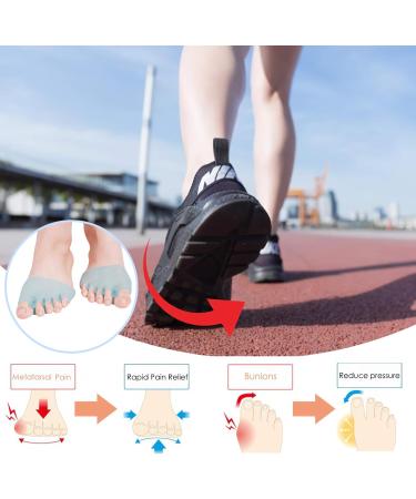 JUMPOW Metatarsal Pads - Soft Gel Foot Cushions for Pain Relief in Morton's Neuroma Blisters & Calluses - 2 Pairs Ideal for Men & Women - Blue - Buy Online on GoSupps.com