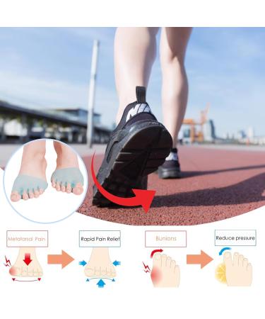 JUMPOW Gel Metatarsal Support Foot Pads - 2 Pairs Toe Separators & Ball of Foot Cushions for Men & Women - International Shipping Available - Buy Online on GoSupps.com