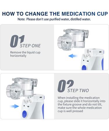 Portable Handheld Mesh Nebulizer for Adults and Kids - Cool Mist Steam Inhaler for Travel or Home Use - Blue - Buy Online on GoSupps.com