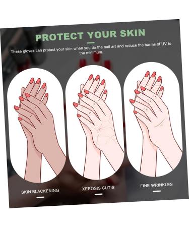 PLAFOPE 1 Pair Nail Gloves Nail Art Tools Sunscreen Gloves Fingerless Gloves Fingerless Manicure Gloves Anti-uv Gloves Manicure Gloves Fingerless Mitts Manicure Tools 20X8X0.4CM - Buy Online on GoSupps.com