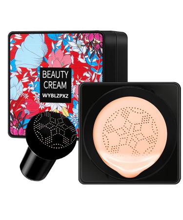 WYBLZPXZ Mushroom Head Air Cushion CC Cream,BB Cream,Foundation Full Coverage Foundation, Moisturizing CC Foundation Concealer Makeup, Long Lasting Matte Cushion Foundation (Natural)