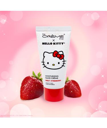 The Creme Shop x Hello Kitty Pocket Portable Soothing Advanced Luxuriously Hand Creams Shea Butter Vitamin E - Superior Hydration and Repair for Dry Skin Cute Scented - Sweet Strawberry