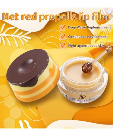 Propolis Lip Masks - Lasting Moisture Lip Care - Reduce Lip Lines and Dryness - Smooth Lips - Care for Lips Day and Night - Lip Mask with Applicator - Small and Easy to Carry - Buy Online on GoSupps.com