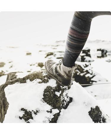 Merino Wool Ski Socks 2-Pack - Gray Medium, Over The Calf, Non-Slip Cuff for Men & Women - Buy Online on GoSupps.com