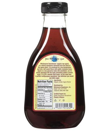 Organic Raw Blue Agave - 23.5 oz | Wholesome Sweeteners - Buy Online on GoSupps.com