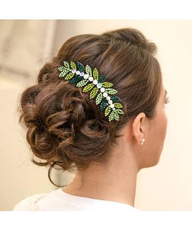 4 Pack Luxury Jeweled Crystal Rhinestone Hair Combs - Black Plastic Side French Twist Hairpins for Women - Buy Online on GoSupps.com