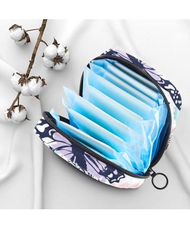 Vintage Retro Butterfly Pattern Women's Bands Storage Bag - Big Capacity Menstrual Cup & Makeup Organizer for Travel - Buy Online on GoSupps.com
