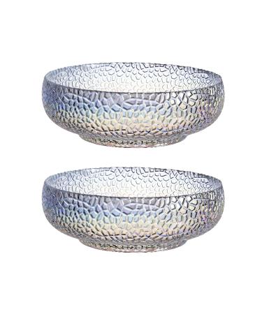 Salad Bowl Glass Salad Bowl Dessert Bowl Fruit Salad Bowl Pileup Circular Glass Grain Bowl Bowl of Transparent Kitchen Bowl (2 Colors) Pasta Bowls(Color:B) (B)