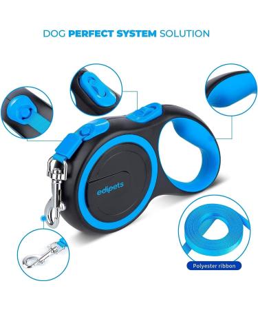 Edipets Retractable Dog Leash - 5m Flexileine for Dogs up to 50kg | Extendable & Inserable Walking Band - Buy Online on GoSupps.com