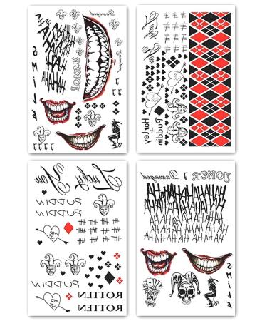 5 Large Sheets Halloween Temporary Tattoos Stickers for Makeup, Cosplay & Costumes - Party Supplies for Women, Men, Kids - Buy Online on GoSupps.com
