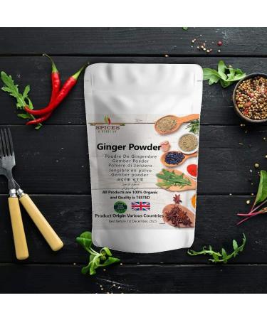 Ginger Powder Premium Quality | Strong Flavor for Baked Foods & Sauces | Highly Nutritious & Low Calorie | 100g Pack - Spices&HerbsUK - Buy Online on GoSupps.com