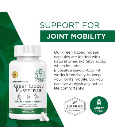 New Zealand - Green Lipped Mussel for Humans - Dried Freeze Perna Canaliculus with Omega 3 - Support Joint Mobility & Circulation - Non GMO & Gluten 60 Capsules 60 Count (Pack of 1) - Buy Online on GoSupps.com