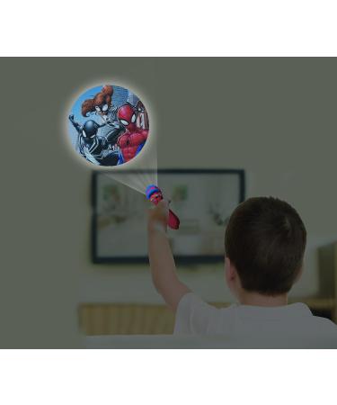 Spider-Man Torch Light and Projector with 3 Discs - Create Your Own Stories | LEXIBOOK LTC050SP - 24 Images | White 3.7 x 3.7 x 11.5 cm - Buy Online on GoSupps.com