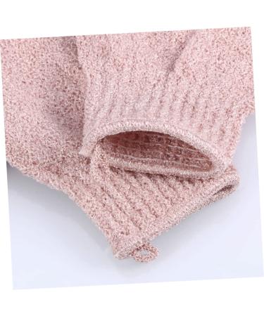 Minkissy Exfoliating Bath Gloves - 2 Pairs Rayon Scrubber Mitts for Body Wash & Shower | Lazy Five Fingers Body Scrubber - Buy Online on GoSupps.com