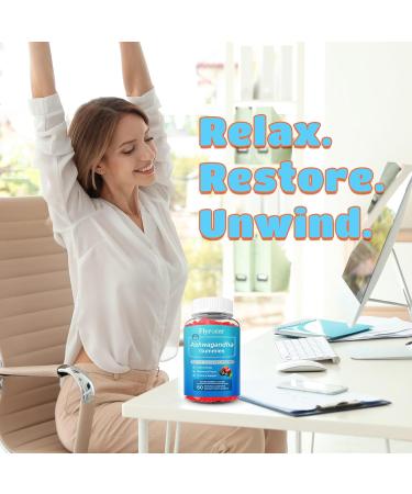 2 Pack Ashwagandha Gummies, Organic Ashwa Root Extract Supplement for Women & Men, Vegan, Gluten-Free, Mixed Berry Flavor, 120 Count 60 Count (Pack of 2) - Buy Online on GoSupps.com