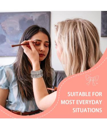  PMELCXD 4 pairs of microfiber wristbands washable face absorbent bracelets for women and girls prevent liquid from slipping down your arms - Buy Online on GoSupps.com