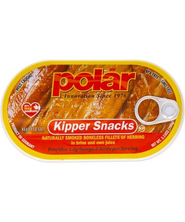 MW Polar Herring, Kipper Snacks, 3.53-Ounce (Pack of 18) Original Version