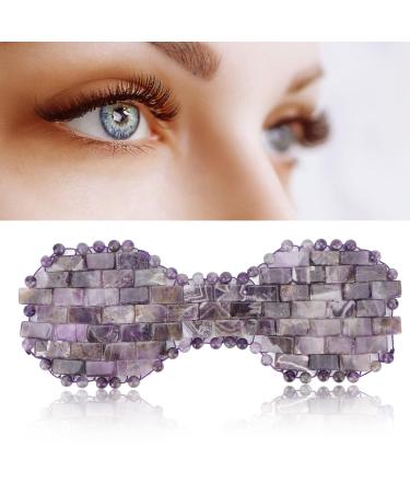 Natural Jade Eye Mask - Cool & Heat Therapy for Swollen Eyes | Gemstone Sleep Mask for Dark Circles & Detox - Buy Online on GoSupps.com