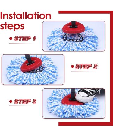 RinseClean Spin Mop Replacement Base - CRTHL Rotating Triangle Head Cover - EasyWring Spin Mop Accessories - Red, Plastic Base Case - Buy Online on GoSupps.com