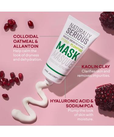 Naturally Serious Mask-imum Revival Hydra-Plumping Mask | Hydrating Vegan Treatment with Hyaluronic Acid & Kaolin Clay - Cruelty-Free Skincare for Glowing Skin - Buy Online on GoSupps.com