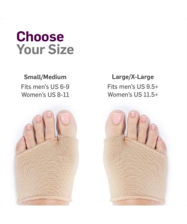 NatraCure Gel Metatarsal Pads - 1 Pair for Metatarsalgia Relief - Small/Medium Size - Ball of Foot Pain Cushion (Pack of 2) - Buy Online on GoSupps.com