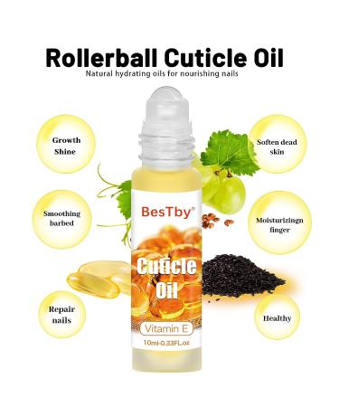 BesTby Cuticle Oil - Repairs Dry and Damaged Nails, Moisturizes and Strengthens - 6pcs/10ml Rollerball - Buy Online on GoSupps.com