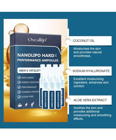 Oveallgo NanoLipo HardX Performance Ampoules Advanced Men's Drops Lmprove Vitality (4 Pack) - Buy Online on GoSupps.com