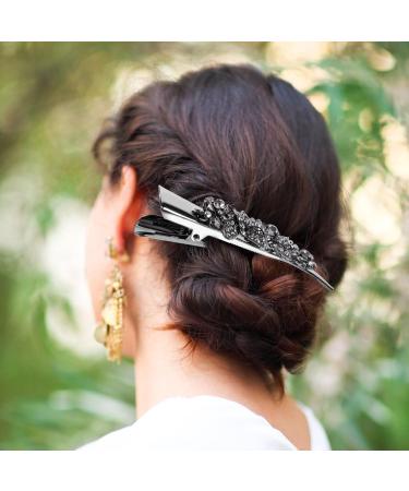 Beaupretty Clips Girls Hair Accessories Hair Jewelry Large Hairpin Women Hair Accessories Large Hair Clip for Women Girls Hairpin Rhinestone Hairpin Metal Miss Big Hairpin Hair up Grey - Buy Online on GoSupps.com