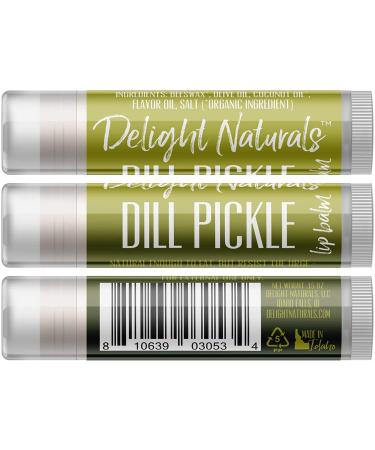 Delight Naturals Dill Pickle Lip Balm - Moisturizing Lip Care with a Twist - Buy Online on GoSupps.com