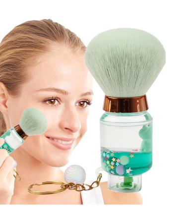 Bexdug Makeup Brushes Soft Blush Loose Powder Brush - Face Powder Brush Large Makeup Tool Powder Brush for Shadow and Highlight Green