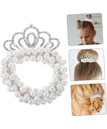 minkissy Hair Accessories Girls Hair Ties Pearl Crown Hair Ties Elastic Ponytail Holder Little Girl Hair Ties Elastic Hair Tie for Girl Pearl Hair Ties South Korea Child Alloy Pearl Beads - Buy Online on GoSupps.com