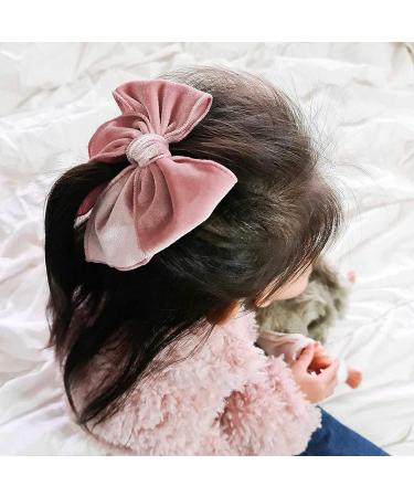 8PCS Large Handmade Velvet Hair Bows for Toddler Girls - Cute Hair Accessories for Little Babies and Children - Buy Online on GoSupps.com