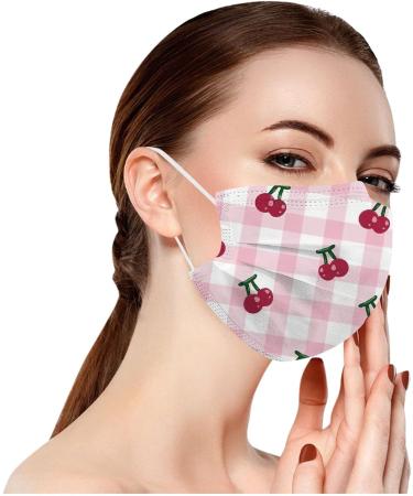 50PC 3 Ply Disposable_Face_Mask with Pattern Design Comfortable Covers Suitable For Adults Outdoor Use - Buy Online on GoSupps.com