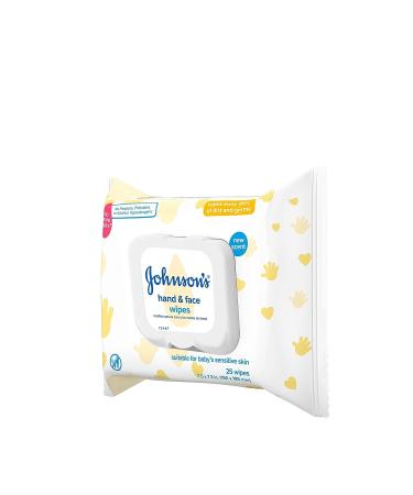 Johnson's Hand & Face Baby Sanitizing Wipes 25ct (Case of 4) | On-The-Go, No More Tears Formula, Paraben & Alcohol Free - Buy Online on GoSupps.com