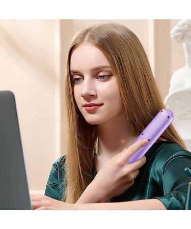 1/2 Cordless Hair Straightening Comb - Portable Ionic Brush with 3 Heat Settings | USB Rechargeable Anti-Scald Straightener for Curly Hair - Buy Online on GoSupps.com