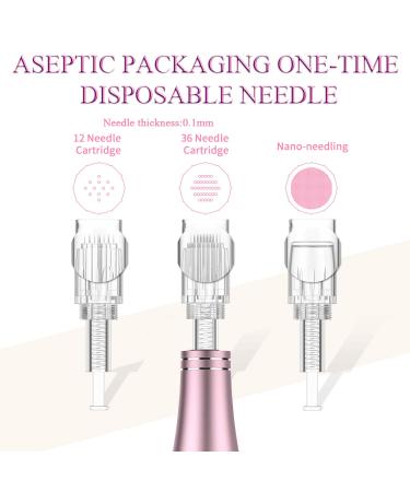 PELCAS Electric Cordless Microneedling Pen | 3 Replacement Cartridges | Adjustable 0.25mm Microneedle Dermapen | Easy Home Use (Pink) - Buy Online on GoSupps.com