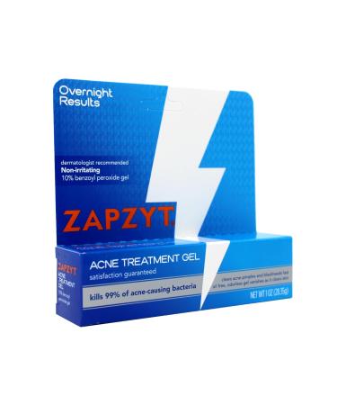 Zapzyt Maximum Strength Benzoyl Peroxide Acne Treatment Gel 10% - Effective Acne Solution 1 oz - Fast International Shipping - Buy Online on GoSupps.com