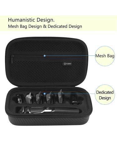 Black Texture Tisnia Trimmer Case for Philips Norelco MG3750 Series 3000 Men's Grooming Kit - Fits Hair Trimmer, Beard Trimmer, Hair Clipper & Attachments - Buy Online on GoSupps.com