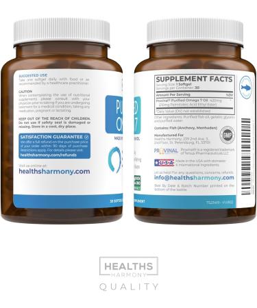 Omega 7 Supplement for Women and Men - High Potency & Purity Palmitoleic Acid Fatty Acid Fish Oil Supplement from Patented Provinal with Lowest Palmitic Acid - Sustainably Sourced (1 Month Supply) 30 Count (Pack of 1) - Buy Online on GoSupps.com
