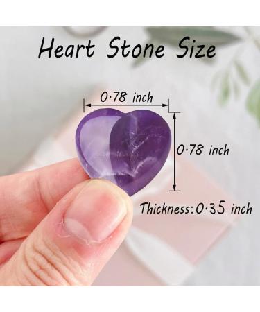 Xiannvxi 10PC Amethyst Heart Stones Set - Best Mom Gifts | Love & Healing Crystal Gemstones for Happiness - Buy Online on GoSupps.com