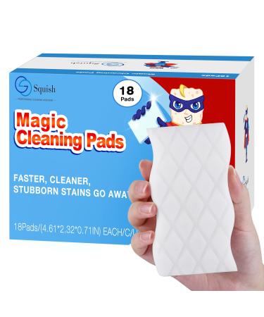 Magic Eraser Sponge Squish 18Pack Magic Cleaning Pads for Walls Oven Kitchen and Shoe Cleaner Magic Erasers with Melamine Foam Universal Cleaner - Buy Online on GoSupps.com